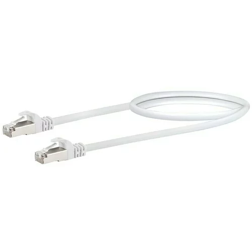 SCHWAIGER Mrežni kabel (CAT6, Duljina: 0,5 m, Bijele boje, RJ45 utikač, Do 1 GBit/s)
