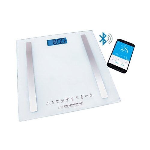 Kućna vaga ESPERANZA 8in1 bluetooth scale BESTFIT white, EBS016W Slike
