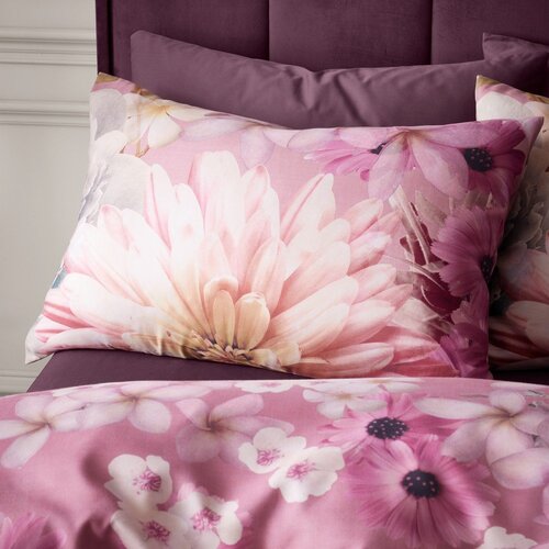 RHS Ružičasta posteljina za krevet za jednu osobu 135x200 cm Rosemoor Floral &amp;ndash; Slike