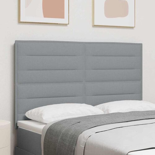 LED glava kreveta s LED trakama Svijetlo siva 144 cm tkanina Cijene