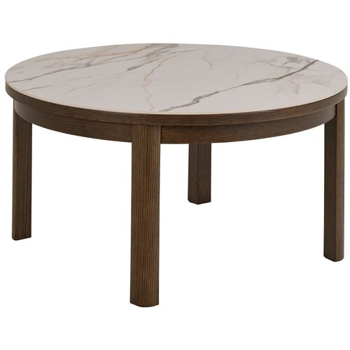 Actona Bež/tamno smeđi okrugao stolić za kavu s keramičkom daskom ø 90 cm Southampton – Cijene