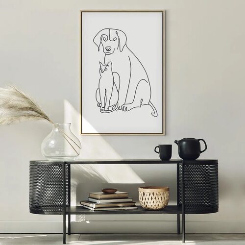  Slika - Best Friends (1 Part) Vertical 60x90 U prirodnom drvenom okviru Slike