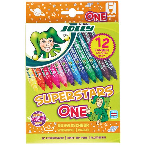  Flomasterji Jolly Superstars ONE, 12 kos v kartonski &amp;scaron;katli Slike