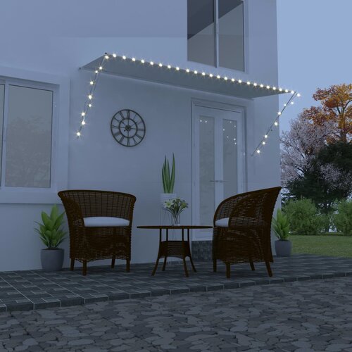 Tenda na uvlačenje s LED svjetlima 350 x 150 cm krem Cijene