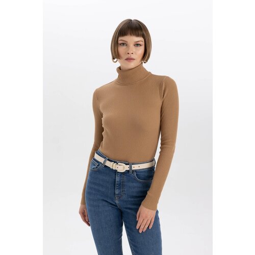 Defacto Fitted Turtleneck Ribbed Sweater Slike