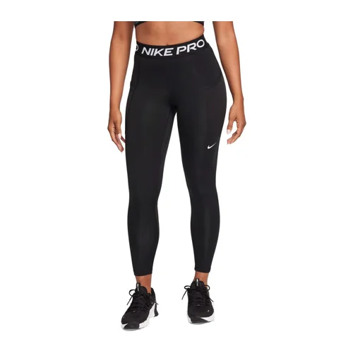 Nike Pro 365 Women's Mid-Rise 7/8 Leggings with Pockets, Black - M, (21382158)