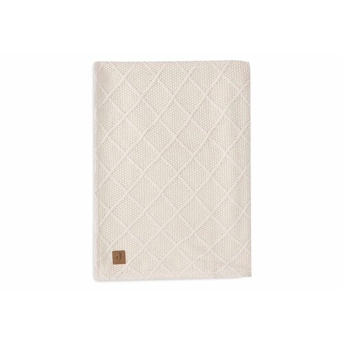 Jollein check Knit deka 100x150 cm, Oatmeal - Teddy Fleece Slike