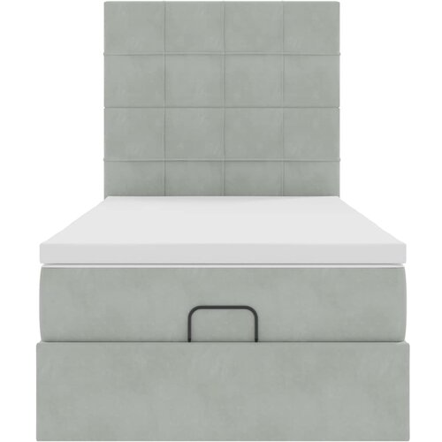  Okvir za krevet s madracima svjetlosivi 80x200 cm bar&amp;scaron;unasti Slike