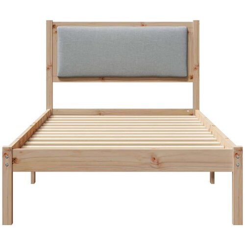 VidaXL Krevetna konstrukcija s uzglavljem Svijetlo siva 90 x 190 cm Slike