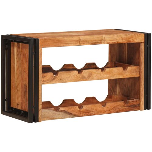  Stalak za vino Smeđa 80 x 45 x 33 cm Čvrsto drvo akacije Cijene