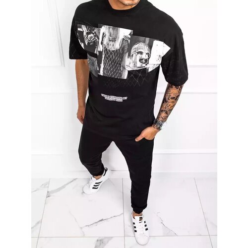 DStreet T-shirt męski z nadrukiem czarny Cene