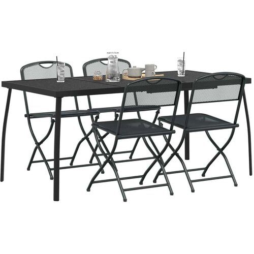  Set vanjskog namje&scaron;taja 5 pcs Antracit Željezo i čelik Cijene
