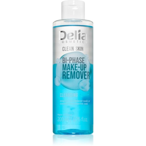 Delia Cosmetics Clean Skin dvofazni odstranjevalec ličil za obraz in predel okoli oči 200 ml Slike