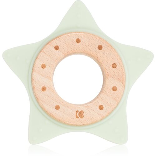 Kikka Boo Silicone and Wood Teether Star grizalo Mint 1 kos Cene