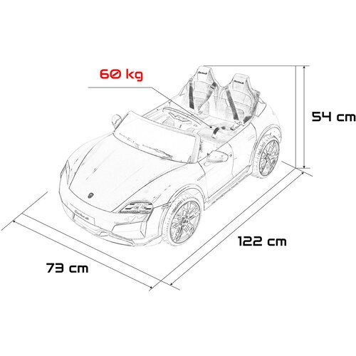  Licencirani auto na akumulator Porsche Taycan Turbo S - dvosjed - plavi Slike