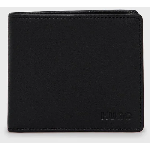 Hugo Kožni novčanik za muškarce, boja: crna