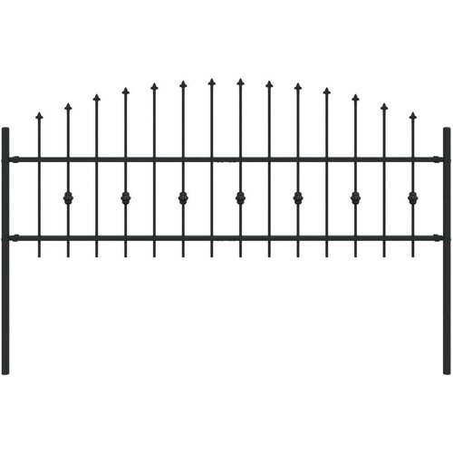  Ograda sa &amp;scaron;iljcima Crna 200 x 130 cm Čelik s prahom premazan Slike