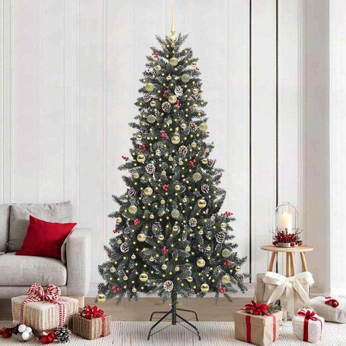 vidaXL Umjetno božićno drvce s stalakom Zelena 129.5 x 129.5 x 240 cm Cijene