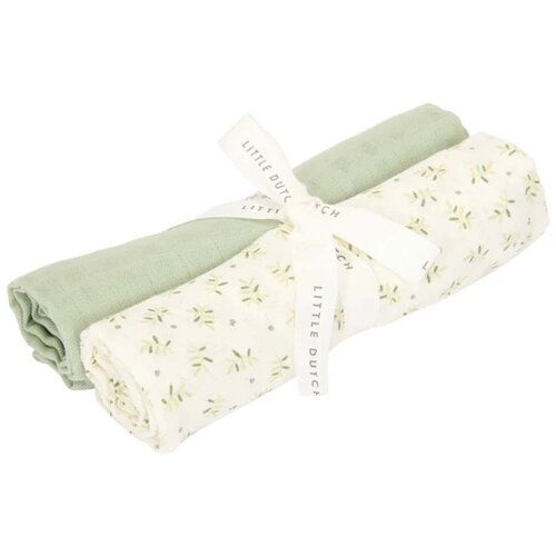Little Dutch&amp;reg; komplet 2 tetra pleničk 70x70 blueberry leaves Slike