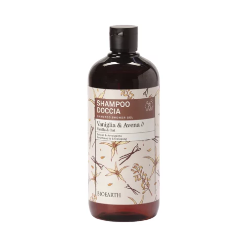 Bioearth Family 2 v 1 šampon in gel za tuširanje z vanilijo in ovsom - 500 ml