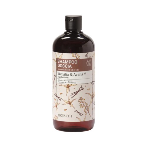 Bioearth Family 2in1 &amp;scaron;ampon i gel za tu&amp;scaron;iranje - Vanilija i zob - 500 ml Slike
