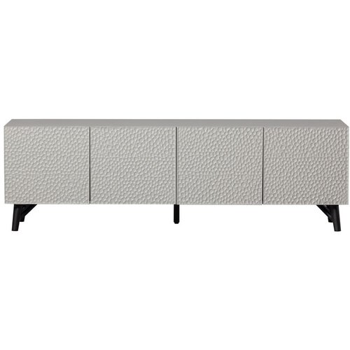 BePureHome Svijetlo siva TV komoda od masivnog manga 185x56 cm Carved – Cijene