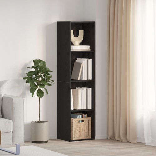vidaXL Omara za knjige/TV omara Črni hrast 36x30x143 cm Cene