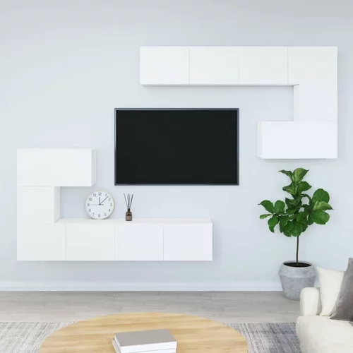  Zidni TV ormarić bijeli od konstruiranog drva