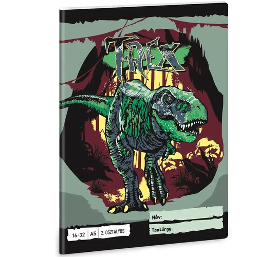Ars Una t-rex dinosaurus bilježnica s crtama za 2. razred A/5 Cijene