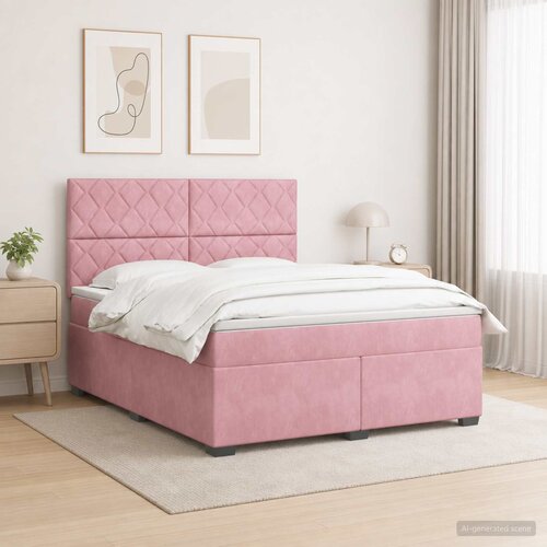  Boxspring krevet s madracem Ružičasta 160 x 200 cm Bar&scaron;un Cijene