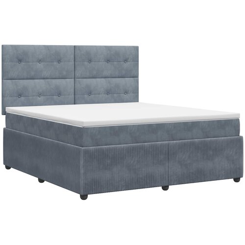  Boxspring krevet s madracem Tamnosiva 140 x 200 cm Bar&amp;scaron;un Slike