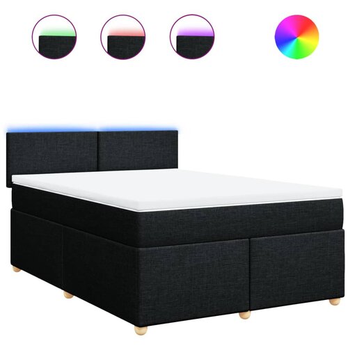 Maison Chic Box spring postelja - Vzmetna postelja z vzmetnico črna 140x200 cm blago SL10756, (21884373) Cene