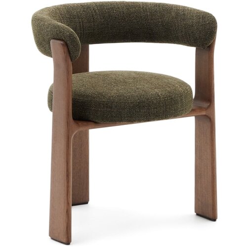 Kave Home Kaki zelena/smeđa blagovaonska stolica od čvrste jeseni Granite – Cijene