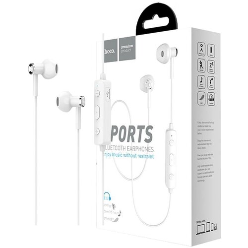Hoco. Slu&amp;scaron;alice bežična, sport, Bluetooth, 80 mAh, 3.5 h, bijela &amp;ndash; ES21 Wonderful sports White Slike