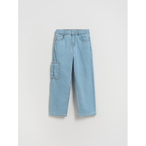 Reserved Straight fit traperice - plava Cene
