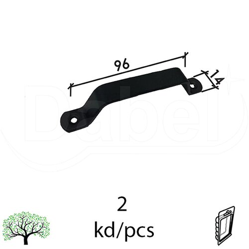 Dabel rukohvat za nameštaj RU8 crna 14X115X20/96 mm (2kom) DBP1 (0205586) Slike