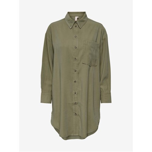 Only Khaki Ladies Long Shirt Corin-Aris - Women Cene