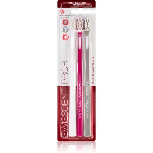Swissdent Profi Whitening Trio Soft mehka zobna ščetka 3 ks odtenek White, Pink, Grey Cene