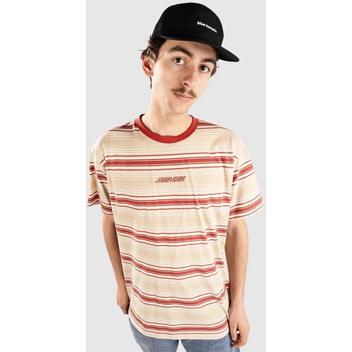Santa Cruz Classic Strip Haze T-shirt blond wood stripe Cene