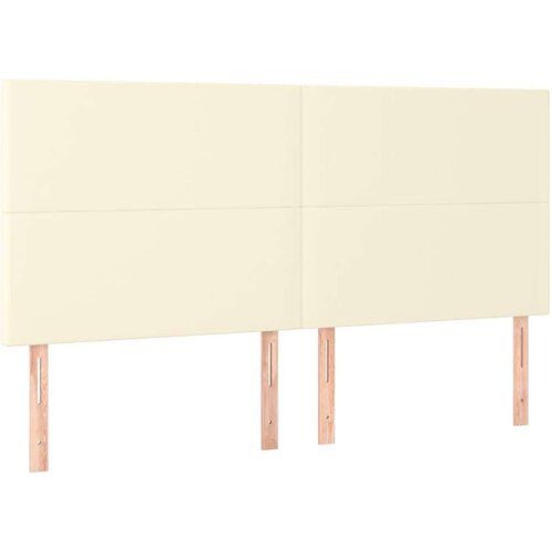  Uzglavlje krem 180x5x118/128 cm od umjetne kože Slike