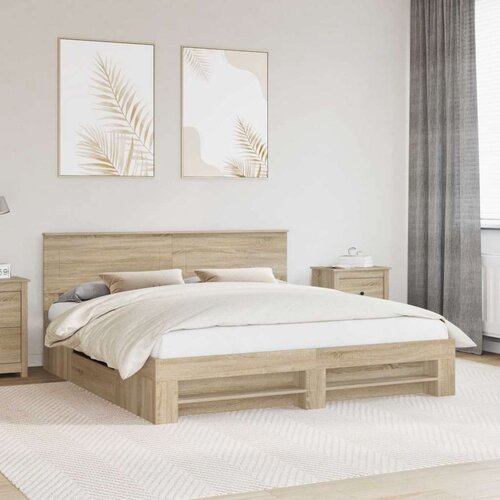  Okvir za krevet s uzglavljem Sonoma hrast 180 x 200 cm - sonoma hrast 180 x 200 cm Cijene