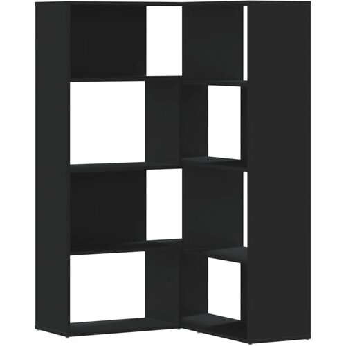 Maison Chic Kotna Knjižna omara - Knjižni regal 4-nadstropna črna 85x85x140 cm, (21725612) Slike