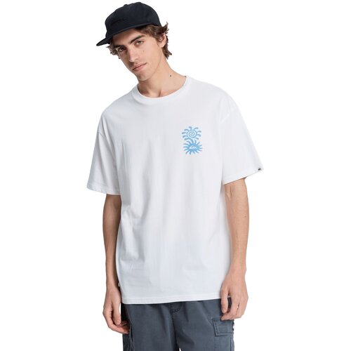Quiksilver Funkcionalna majica 'Evo Blossom Of Peace' dimno modra / svetlo zelena / bela Cene