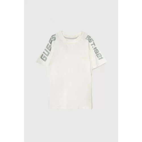 Guess Dječja pamučna majica kratkih rukava boja: bijela, s tiskom
