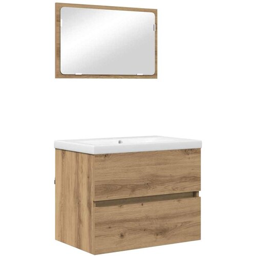  Set namje&amp;scaron;taja za kupaonicu 3 kom. Umjetnički hrast Smeđa 61 x 39 x 45 cm Slike