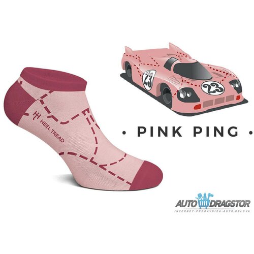 Heel Tread muške čarape "porsche pink pig" nazuvice HT-PINKPIGLOW-L Cene