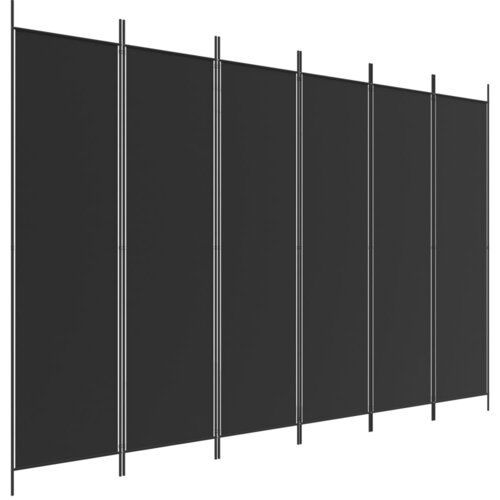 Maison Chic Paravan - Sobne pregrade 6-delni črn 300x200 cm blago, (22111863) Cene