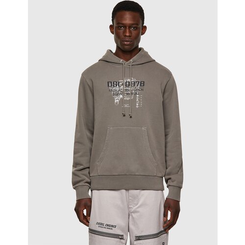 Diesel Sweatshirt - SGIRKHOODB3 SWEATSHIRT pale green Cijene