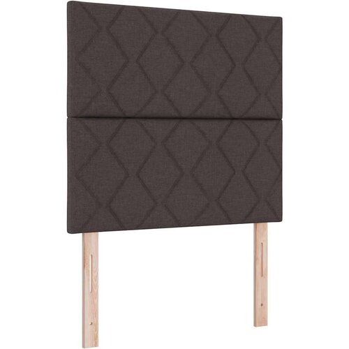 Box Spring Krevet s Madracem &amp;amp;amp LED Tamnosmeđa 100x200 cm Tkanina Slike
