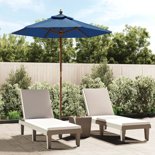 vidaXL Vrtni suncobran s drvenim stupom azurnoplavi 196 x 231 cm Cijene